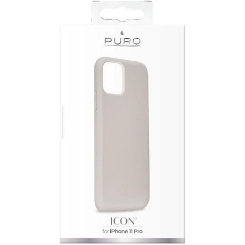 Etui na telefon Puro ICON Cover do iPhone 11 Pro jasnoszary/light grey