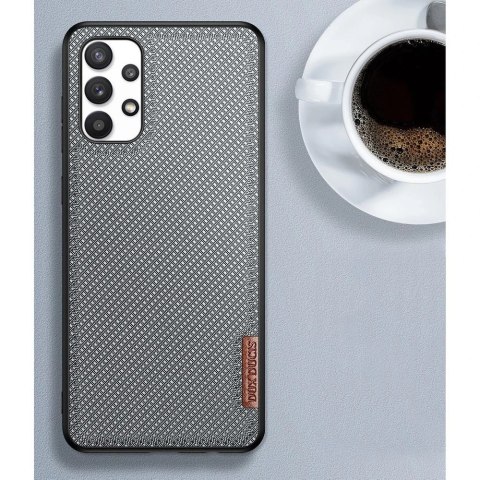Dux Ducis Fino etui pokrowiec pokryty nylonowym materiałem Samsung Galaxy A32 4G szary