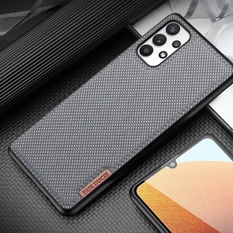 Dux Ducis Fino etui pokrowiec pokryty nylonowym materiałem Samsung Galaxy A32 4G szary