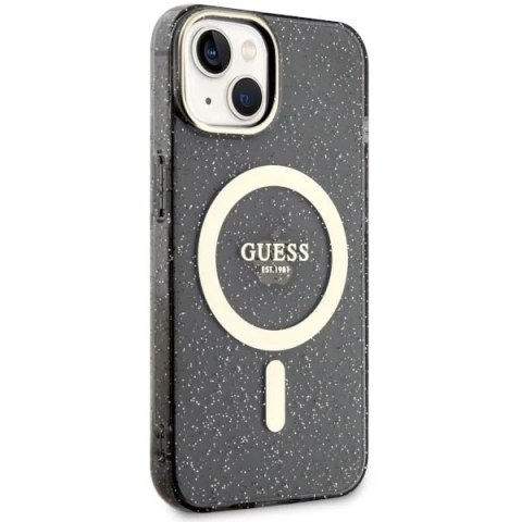 Etui Guess GUHMP14MHCMCGK do iPhone 14 Plus 6.7" hardcase Glitter Gold MagSafe