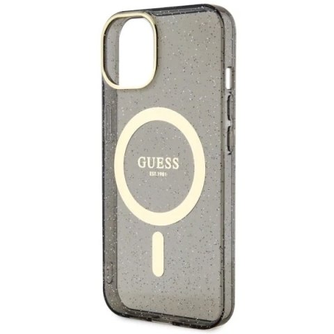 Etui Guess GUHMP14MHCMCGK do iPhone 14 Plus 6.7" hardcase Glitter Gold MagSafe