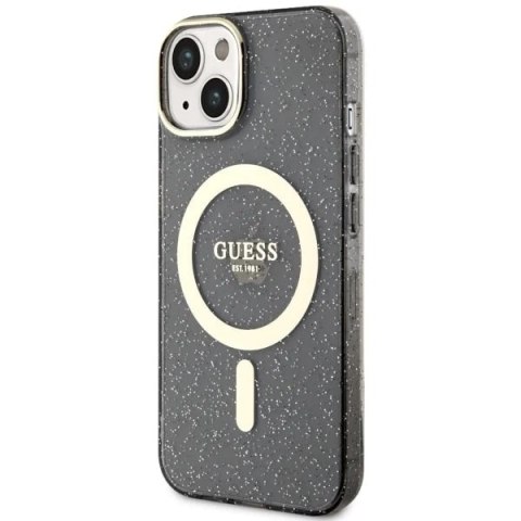 Etui Guess GUHMP14MHCMCGK do iPhone 14 Plus 6.7" hardcase Glitter Gold MagSafe