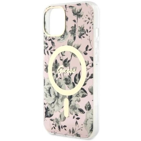 Etui Guess GUHMP14SHCFWSP do iPhone 14 6.1" hardcase Flower MagSafe
