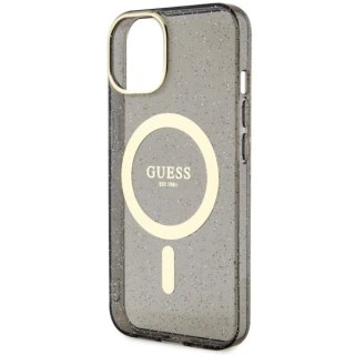 Etui Guess GUHMP14SHCMCGK do iPhone 14 6.1" hardcase Glitter Gold MagSafe