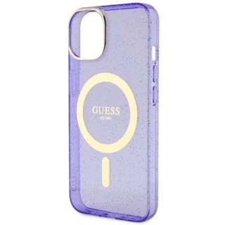 Etui Guess GUHMP14SHCMCGU do iPhone 14 6.1" hardcase Glitter Gold MagSafe