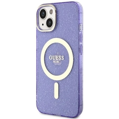 Etui Guess GUHMP14SHCMCGU do iPhone 14 6.1" hardcase Glitter Gold MagSafe