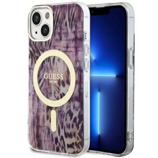 Etui Guess GUHMP14SHLEOPWP do iPhone 14 6.1" hardcase Leopard MagSafe
