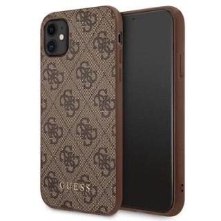 Etui Guess GUHCN61G4GFBR do iPhone 11 6,1" hard case 4G Metal Gold Logo