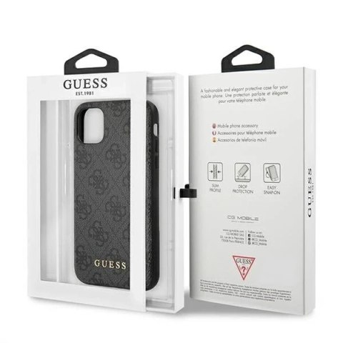Etui Guess GUHCN61G4GFGR do iPhone 11 6,1" hard case 4G Metal Gold Logo