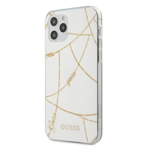 Etui Guess GUHCP12LPCUCHWH do iPhone 12 Pro Max 6,7" hardcase Gold Chain Collection