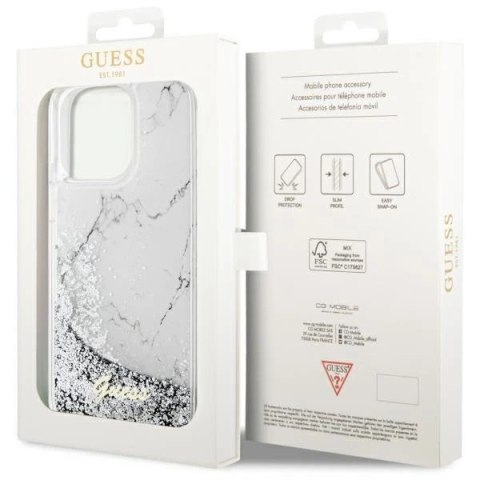 Etui Guess GUHCP14XLCSGSGH do iPhone 14 Pro Max 6.7" hardcase Liquid Glitter Marble