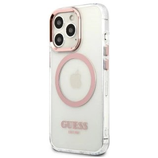 Etui Guess GUHMP13LHTRMP do iPhone 13 Pro / 13 6,1" hard case Metal Outline Magsafe