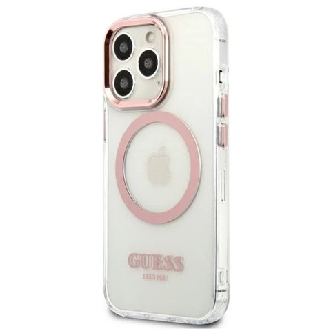 Etui Guess GUHMP13LHTRMP do iPhone 13 Pro / 13 6,1" hard case Metal Outline Magsafe
