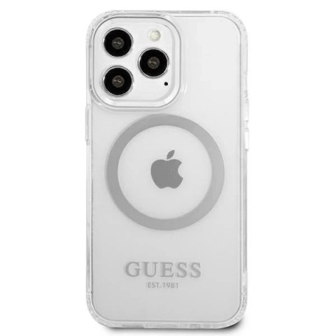 Etui Guess GUHMP13LHTRMS do iPhone 13 Pro / 13 6,1" hard case Metal Outline Magsafe