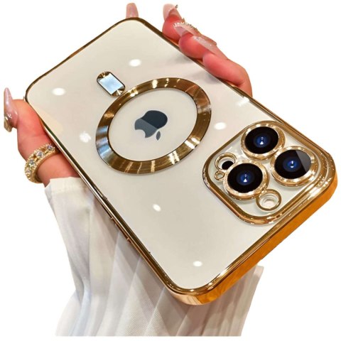 Etui MagSafe Case do iPhone 13 Pro Alogy Glamour Luxury Ring obudowa Złoto-przezroczyste