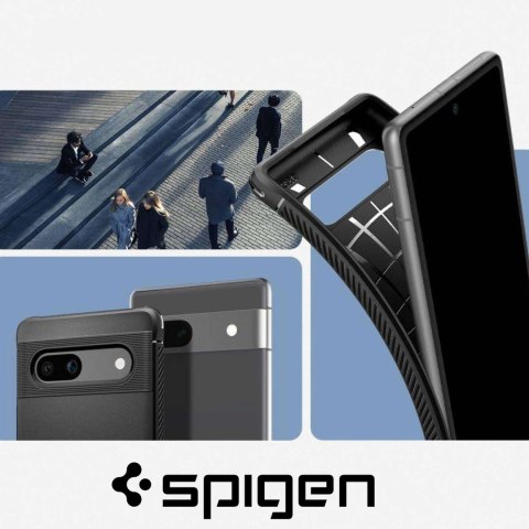 Etui ochronne na telefon Spigen Rugged Armor do Google Pixel 7a Matte Black