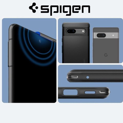 Etui ochronne na telefon Spigen Rugged Armor do Google Pixel 7a Matte Black