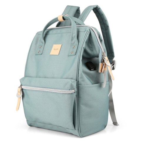 Plecak Himawari torba na laptopa 13.3 + USB pojemny wodoodporny A4 Uniwersalny 19L Travel Backpack Vintage Zielony