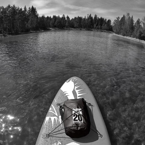 Worek wodoszczelny wodoodporny 20L Pokrowiec Torba na kajak żagle PVC do sportu Czarny