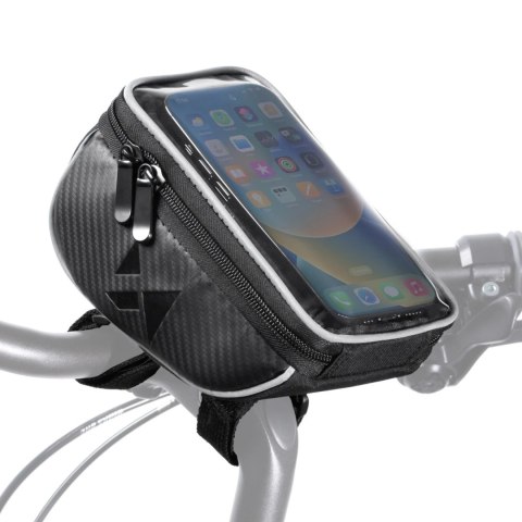 Wozinsky torba rowerowa na kierownicę etui na rower na telefon do 6,5 cala 0,9l czarny (WBB4BK)