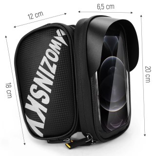 Wozinsky torba rowerowa na ramę z etui na telefon 1,5 l czarny (WBB21BK)