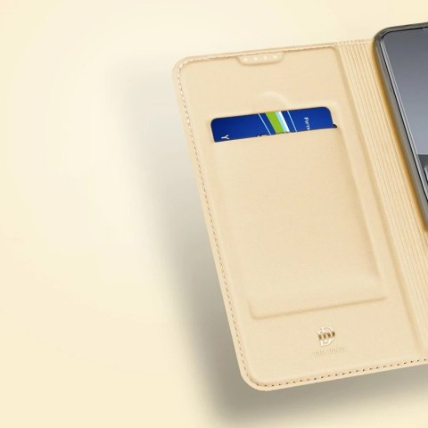 Dux Ducis Skin Pro etui do Xiaomi 13 Lite pokrowiec z klapką portfel na kartę podstawka złote