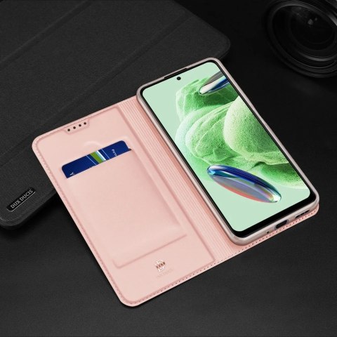 Dux Ducis Skin Pro etui do Xiaomi Redmi Note 12 5G / Poco X5 5G pokrowiec z klapką portfel na kartę podstawka niebieskie