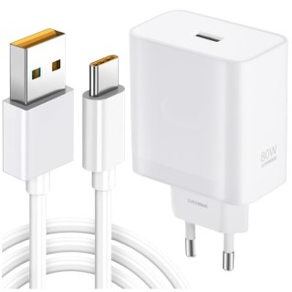 Ładowarka sieciowa Oneplus SUPERVOOC 80W USB Adapter VCB8JAEH + kabel DL136 USB-C 65W 1m biały