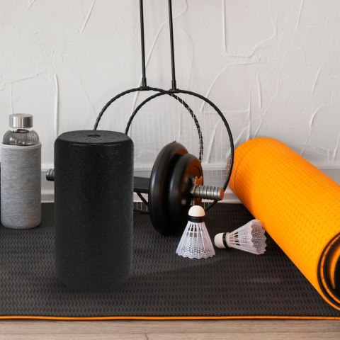 Masażer do ćwiczeń gładki Roller Wałek do masażu mięśni joga 28.5x15cm Fit Fizjo Czarny