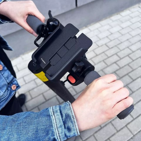 Uchwyt na kierownicę stabilny metalowy na telefon do roweru, hulajnogi WBHBK3 Czarny