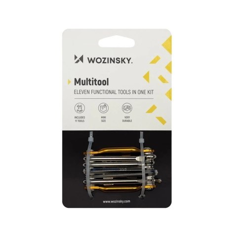 Wozinsky multitool rowerowy 11w1 zestaw narzędzi do naprawy roweru (WMT-01)