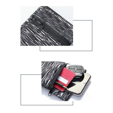 Materiałowa opaska armband na ramię do biegania fitness brązowy