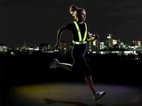 Szelki odblaskowe regulowane kamizelka odblaskowa na rower motor do biegania czarny