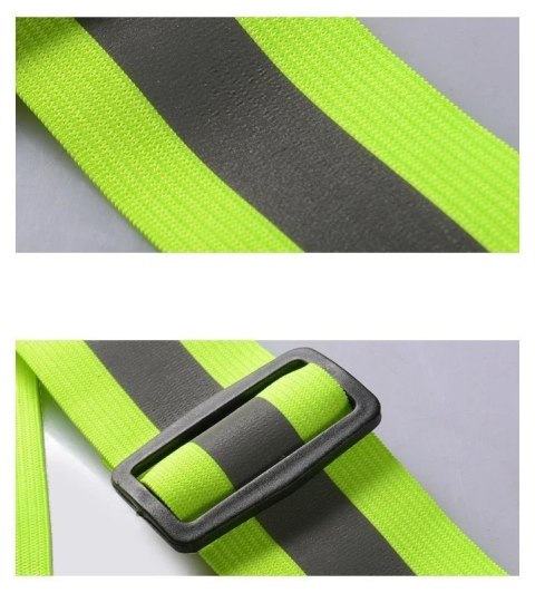 Szelki odblaskowe regulowane kamizelka odblaskowa na rower motor do biegania czarny