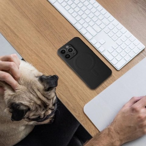 Futerał Silicone Mag Cover do IPHONE 14 czarny