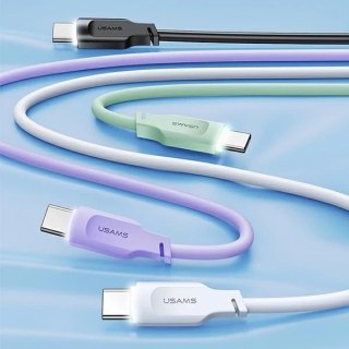 Kabel USMAS USB-C na USB-C PD Fast Charging 1.2m fioletowy