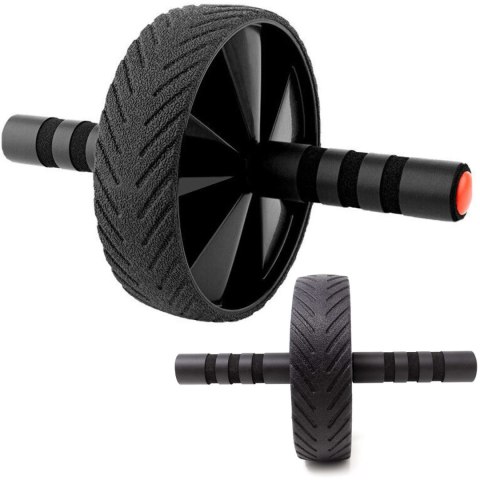 Kółko roller do ćwiczeń mięśni brzucha biceps ABS Wheel Fitness koło trening sport czarny