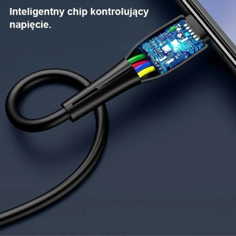 USAMS Kabel U38 USB-C 5A Fast Charge for OPPO/HUAWEI 1m czarny