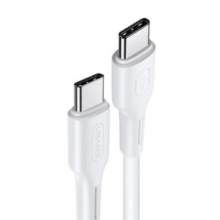 USAMS Kabel U43 USB-C na USB-C 100W PD Fast Charge 5A 1.2m biały