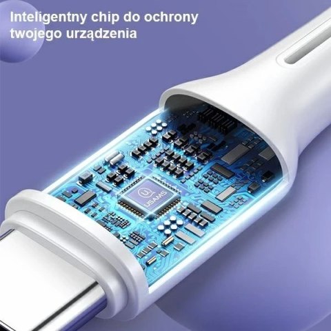 USAMS Kabel U43 USB-C na USB-C 100W PD Fast Charge 5A 1.2m biały