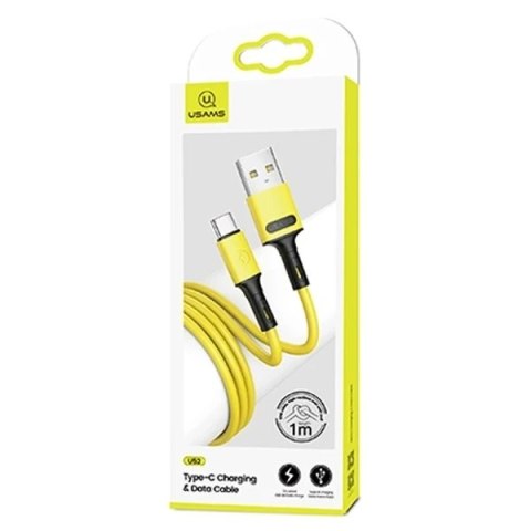 USAMS Kabel U52 USB-C 2A Fast Charge 1m żółty