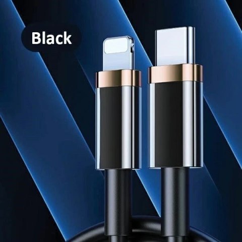 USAMS Kabel U63 USB-C na Lightning 1,2m 20W PD Fast Charge czarny