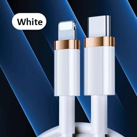 USAMS Kabel U63 USB-C na Lightning 2m 20W PD Fast Charge biały