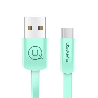 USAMS Kabel płaski U2 USB-C 1,2m zielony