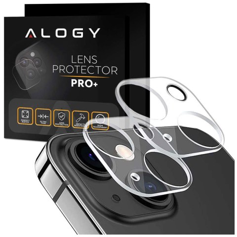 2x Szkło na obiektyw aparat do iPhone 15 / 15 Plus Alogy lens clear przezroczyste