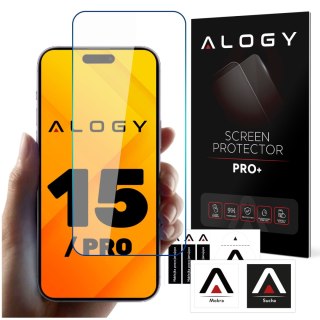 Szkło hartowane 9H do iPhone 15 / 15 Pro / 16 na ekran Alogy Screen Protector PRO+