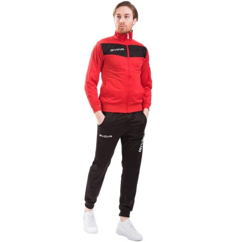 Dres Givova Tuta Visa Triacetato czerwono-czarny TR018 1210 Dres Givova Tuta Visa Triacetato czerwono-czarny TR018 1210