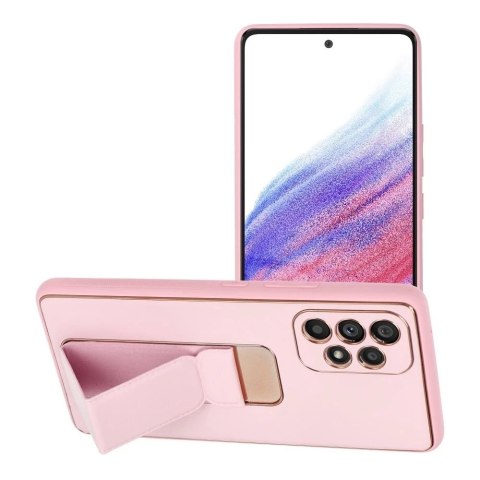 Futerał LEATHER Case Kickstand do SAMSUNG Galaxy A53 różowy