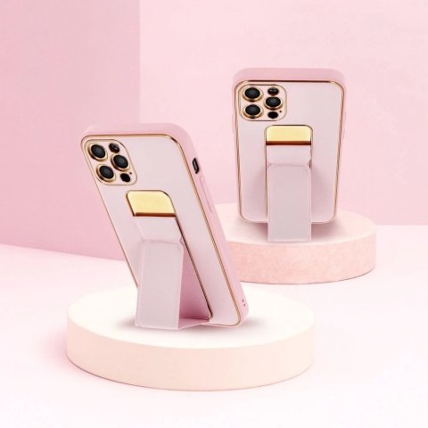 Futerał LEATHER Case Kickstand do SAMSUNG Galaxy A53 różowy