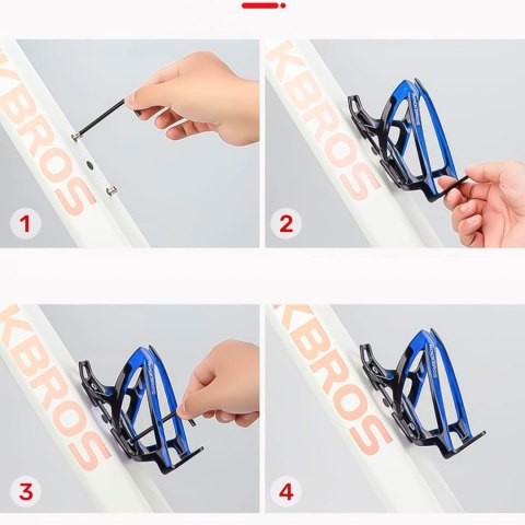 Koszyk na bidon napój butelkę wodę uchwyt rowerowy do bidonu RockBros Niebieski